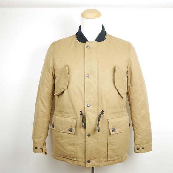 BANANA REPUBLIC Tan brown full zip coat insulated - Picture 1 of 12